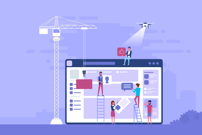 Diseño de sitio web ui ux  Illustration