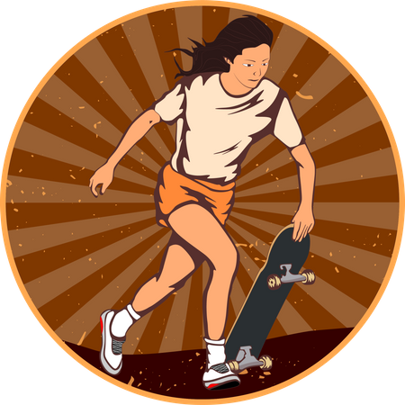 Skate equilibrado  Ilustração