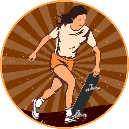 Skate equilibrado  Ilustração