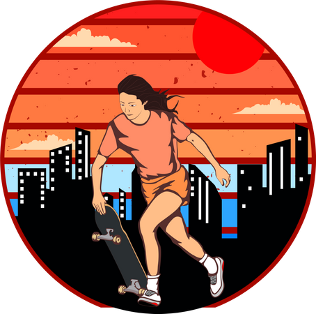 Esportes de skate  Ilustração
