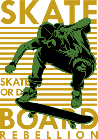 Skateboard Rebellion  Illustration