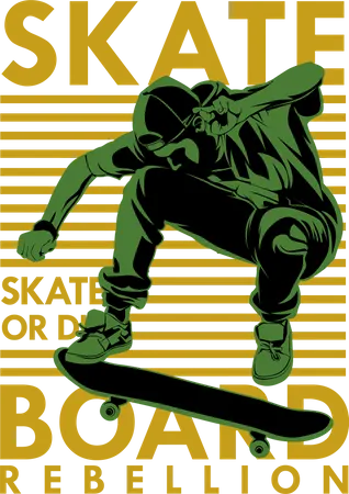 Skateboard Rebellion  Illustration