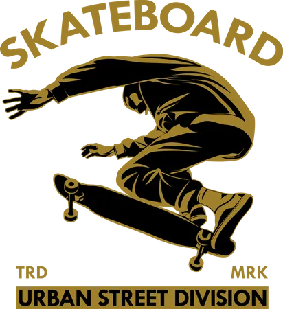 Skateboard Urban Street Division  Illustration