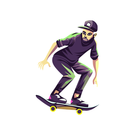 Skateboardfahrer  Illustration