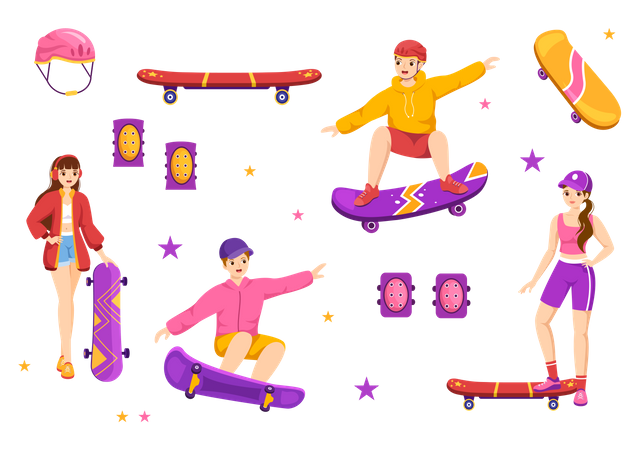 Skateboarders  Illustration