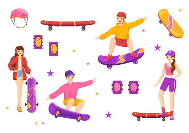 Skateboarders  Illustration