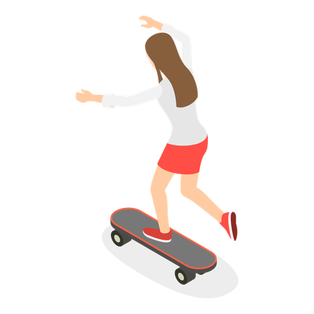 Skateboarders riding skateboards  Illustration