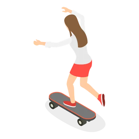 Skateboarders riding skateboards  Illustration