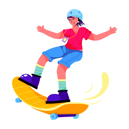 Skateboarding  イラスト