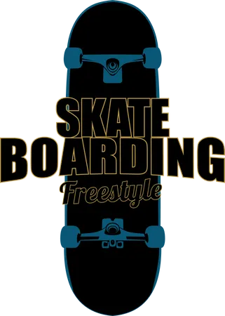 Skateboarding Freestyle  Illustration
