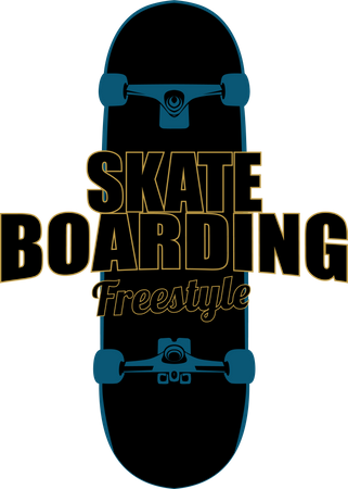 Skateboarding Freestyle  Illustration