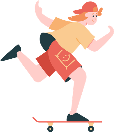 Skater Boy Illustration