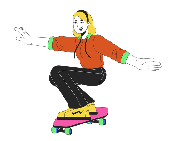 Skater girl  Illustration