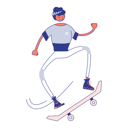 Mec patineur  Illustration