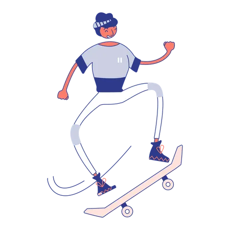 Mec patineur  Illustration