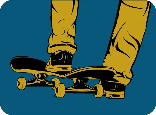 Skateur Vintage  Illustration