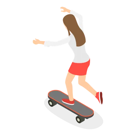 Skateurs faisant du skateboard  Illustration