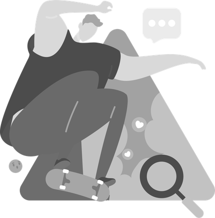 Skating With Seo  Illustration