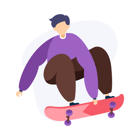 Garoto skatista  Ilustração
