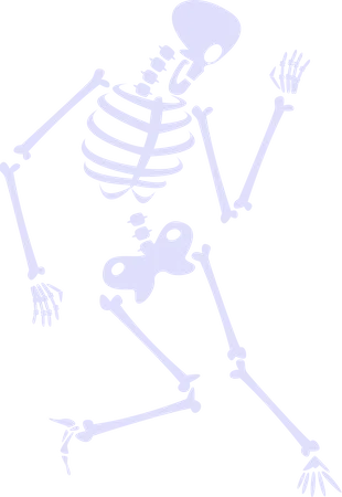 Skeleton Dancing Party Funny Character Dancer Illustration