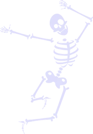 Skeleton dancing party  Illustration