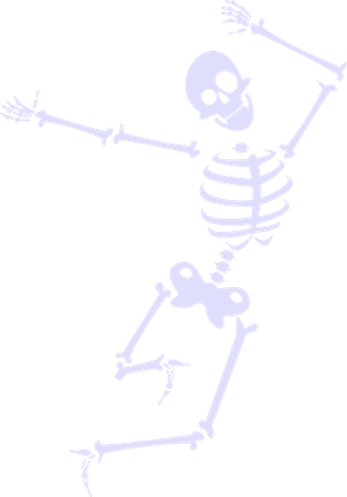 Skeleton dancing party  Illustration