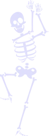 Skeleton dancing party  Illustration