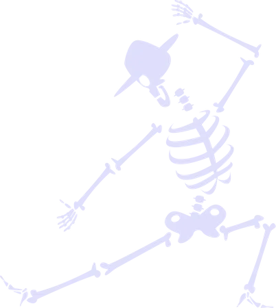 Skeleton dancing party  Illustration