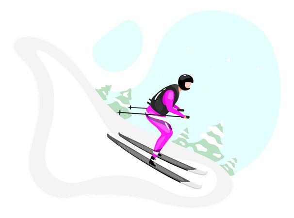 Ski alpin  Illustration