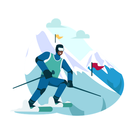 Ski de neige  Illustration
