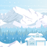 ski resort illustrations free