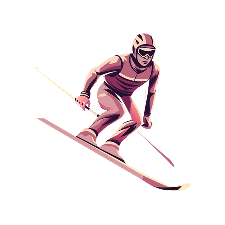 Skifahrer  Illustration