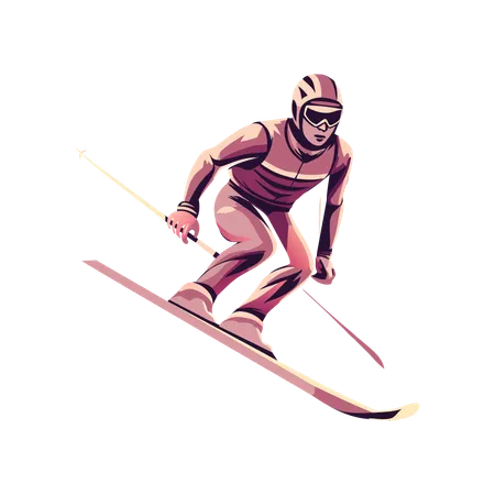 Skifahrer  Illustration