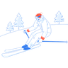 skiing illustration