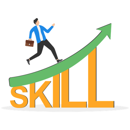 Skill development for career growth  Illustration