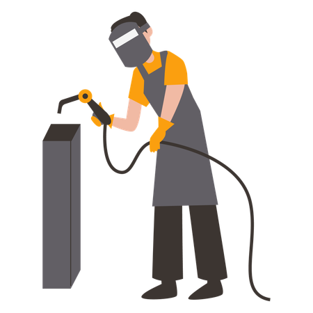 Skilled Welder  Illustration