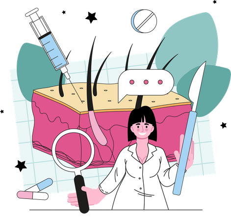 Skin treatment  Illustration