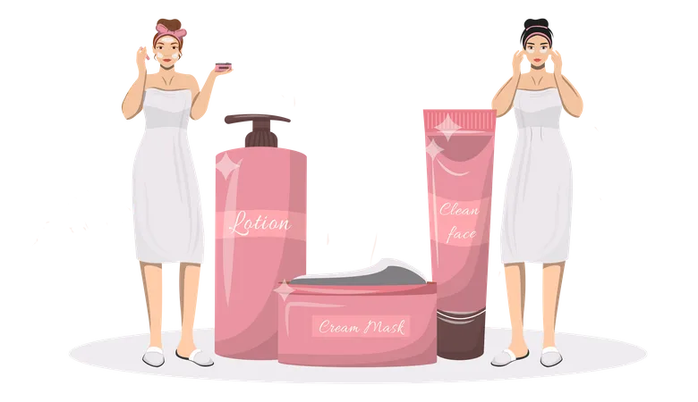 Skincare routine  Illustration