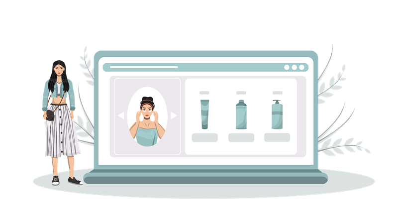 Skincare Routine Online Tutorial  Illustration