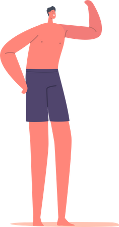 Skinny Male Character Illustration