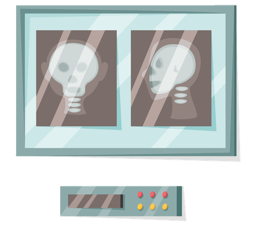 Skull xray  Illustration