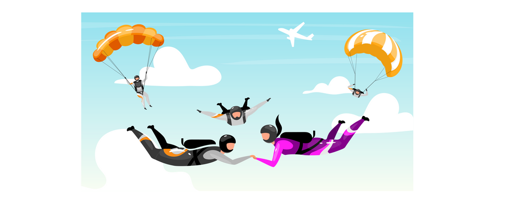 Skydiving Illustration