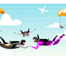 illustration skydiving
