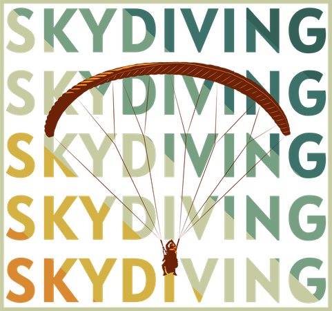 Skydiving  イラスト