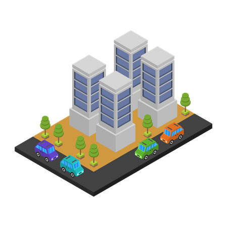 超高層ビル  イラスト