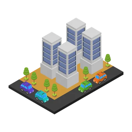 超高層ビル  イラスト