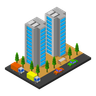 illustrations of skyscraper building