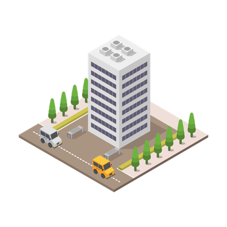 Skyscraper Building  Illustration