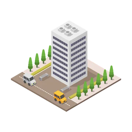 Skyscraper Building  Illustration