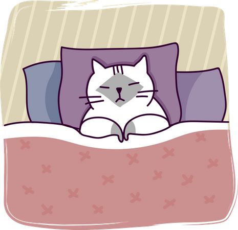 Sleeping cat Illustration